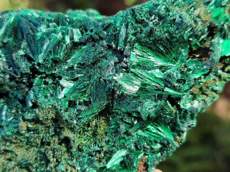 Natural Silky Malachite Specimens x 2 From Kasompe, Congo - Toprock Gemstones and Minerals 