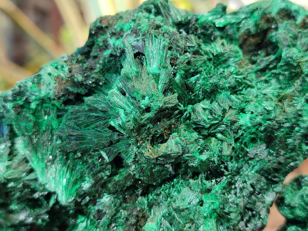 Natural Silky Malachite Specimens x 2 From Kasompe, Congo - Toprock Gemstones and Minerals 