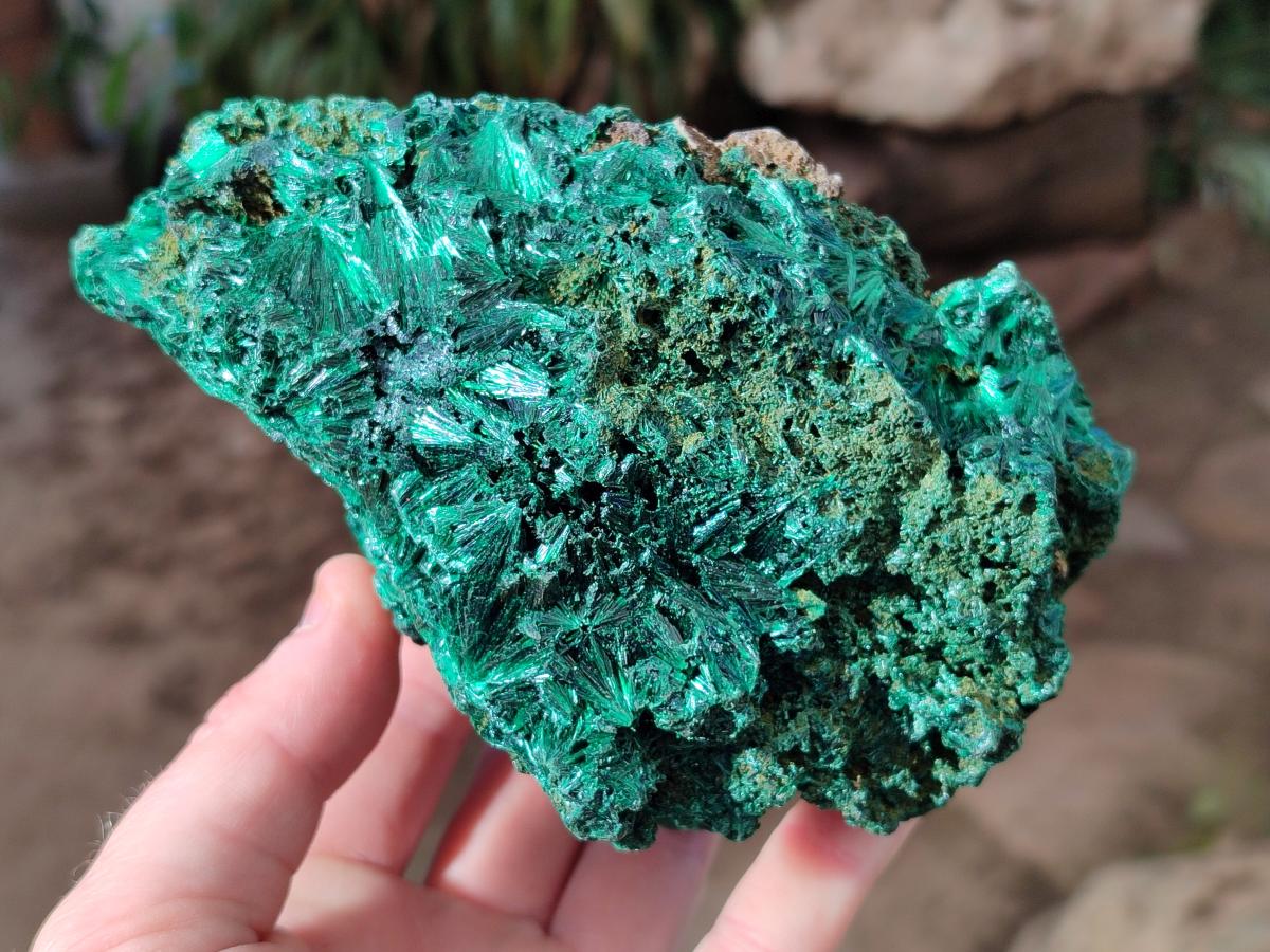 Natural Silky Malachite Specimens x 2 From Kasompe, Congo - Toprock Gemstones and Minerals 