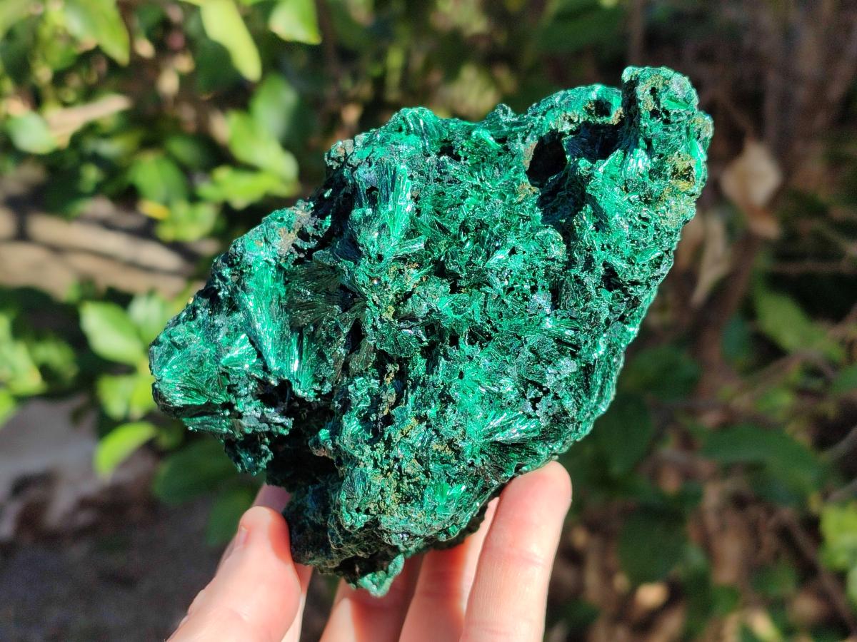 Natural Silky Malachite Specimens x 2 From Kasompe, Congo - Toprock Gemstones and Minerals 