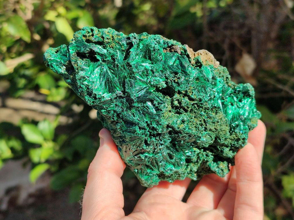 Natural Silky Malachite Specimens x 2 From Kasompe, Congo - Toprock Gemstones and Minerals 