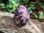 Polished Rhodonite Gemstone Hearts and Eggs x 4 From Ambindavato, Madagascar - Toprock Gemstones and Minerals 