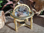 Polished Large Lead Glass World Globe x 1 From China - Toprock Gemstones and Minerals 