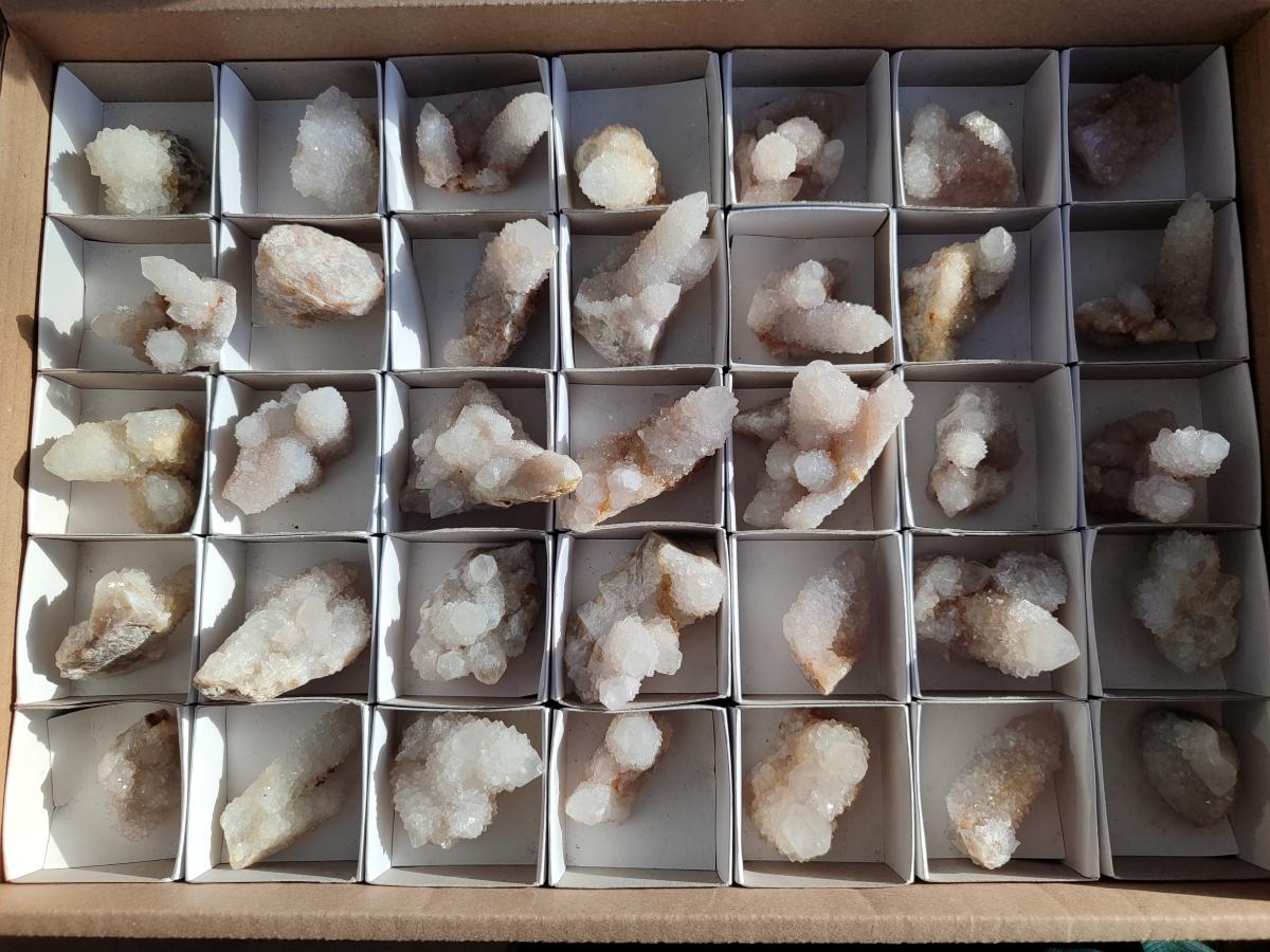 Natural White Spirit Quartz Crystals and Clusters x 35 From Boekenhouthoek, South Africa - Toprock Gemstones and Minerals 