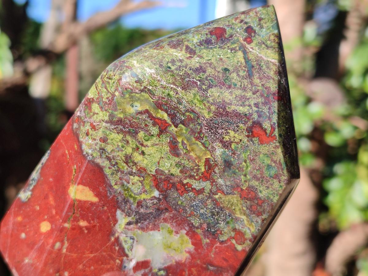 Polished Bastite Dragonsblood Stone Display Crystals x 3 From Tshipise, South Africa - Toprock Gemstones and Minerals 