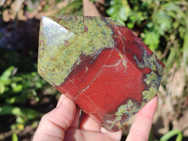 Polished Bastite Dragonsblood Stone Display Crystals x 3 From Tshipise, South Africa - Toprock Gemstones and Minerals 