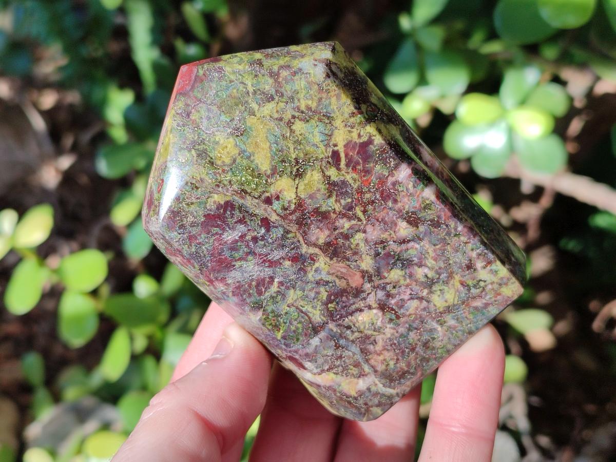 Polished Bastite Dragonsblood Stone Display Crystals x 3 From Tshipise, South Africa - Toprock Gemstones and Minerals 