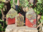 Polished Bastite Dragonsblood Stone Display Crystals x 3 From Tshipise, South Africa - Toprock Gemstones and Minerals 