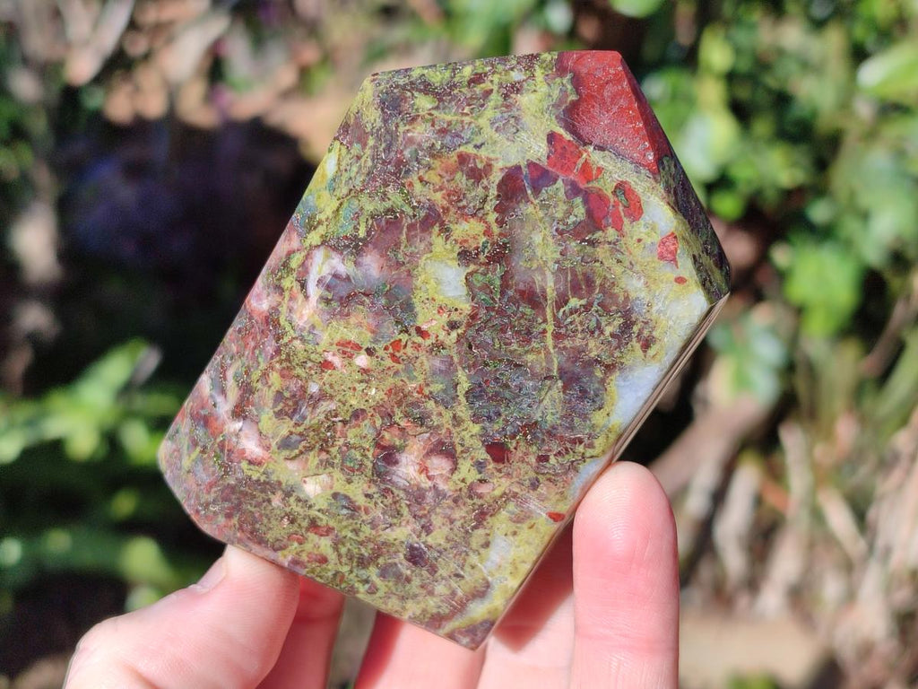 Polished Bastite Dragonsblood Stone Display Crystals x 3 From Tshipise, South Africa - Toprock Gemstones and Minerals 