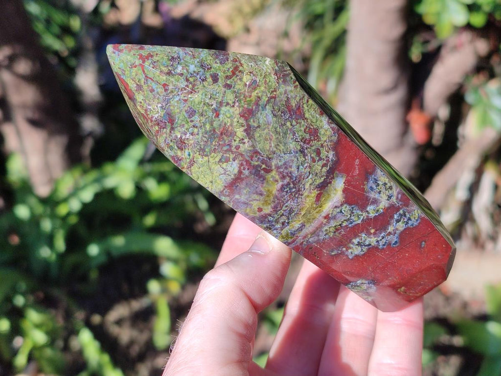 Polished Bastite Dragonsblood Stone Display Crystals x 3 From Tshipise, South Africa - Toprock Gemstones and Minerals 