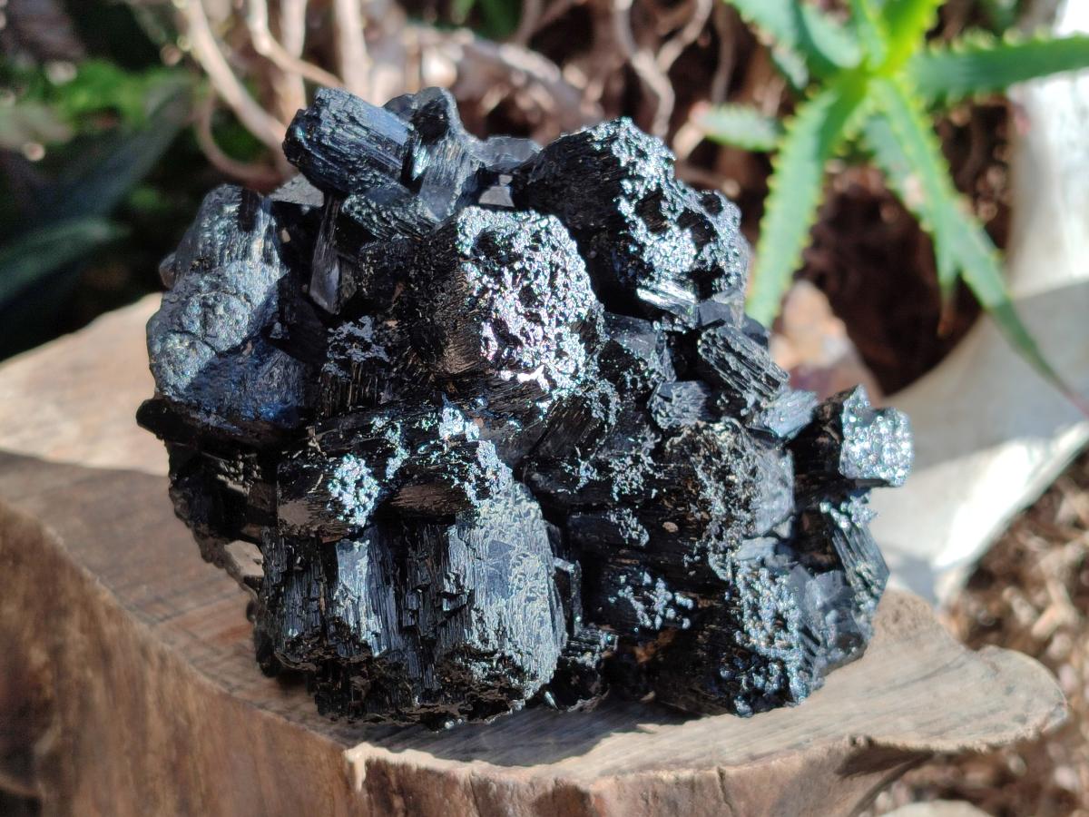 Natural Schorl Black Tourmaline Specimens x 3 From Erongo, Namibia - Toprock Gemstones and Minerals 
