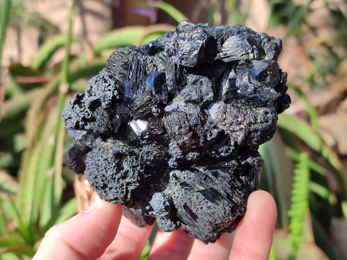 Natural Schorl Black Tourmaline Specimens x 3 From Erongo, Namibia - Toprock Gemstones and Minerals 