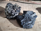 Natural Schorl Black Tourmaline Specimens x 3 From Erongo, Namibia - Toprock Gemstones and Minerals 
