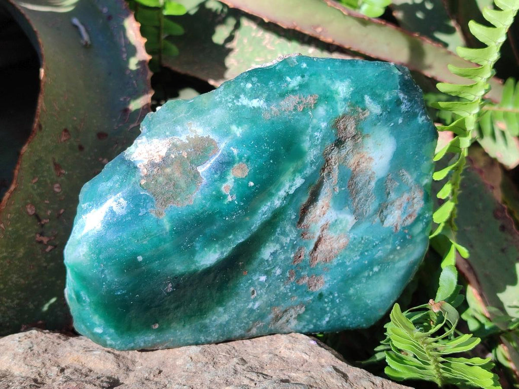 Polished One Side Mtorolite Chrysoprase Slices x 2 From Mutorashanga, Zimbabwe - Toprock Gemstones and Minerals 