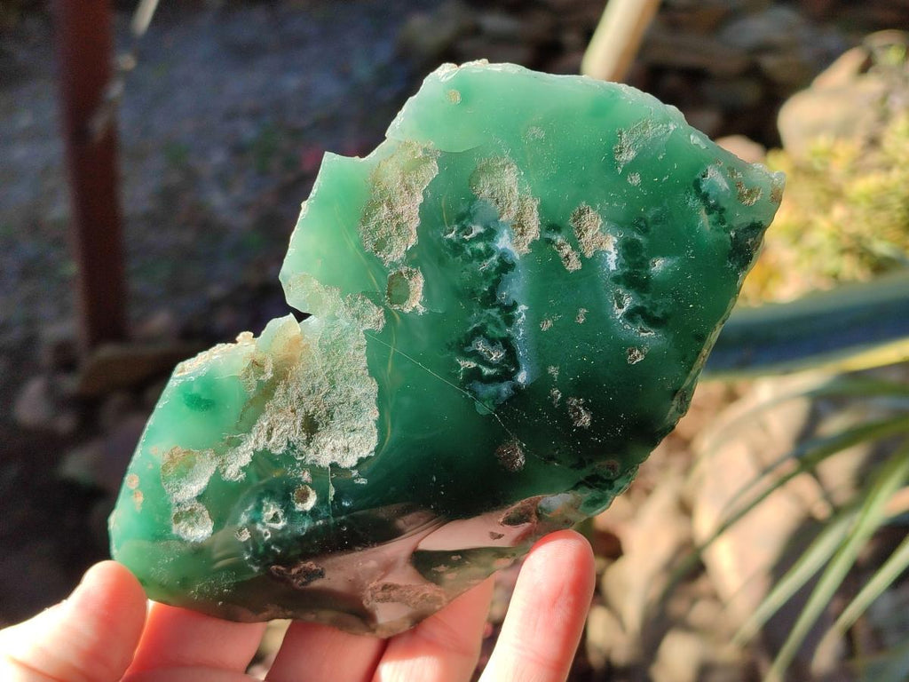 Polished One Side Mtorolite Chrysoprase Slices x 2 From Mutorashanga, Zimbabwe - Toprock Gemstones and Minerals 