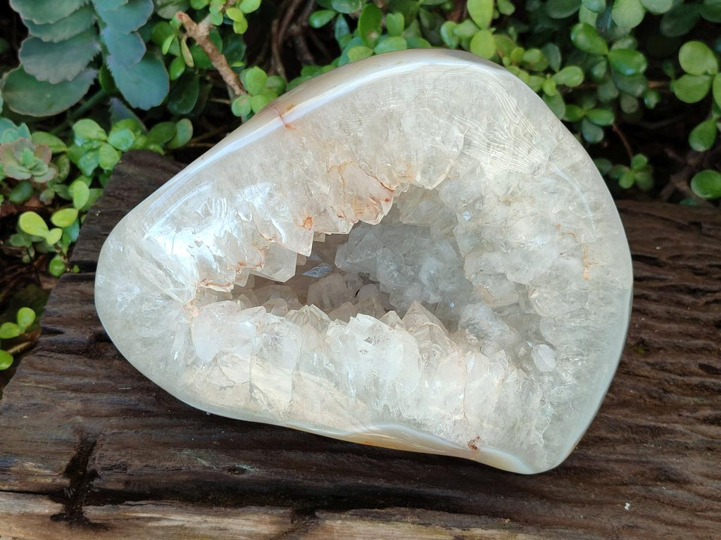Polished and Natural Large Banded Agate Standing Display Piece x 1 From Madagascar - Toprock Gemstones and Minerals 