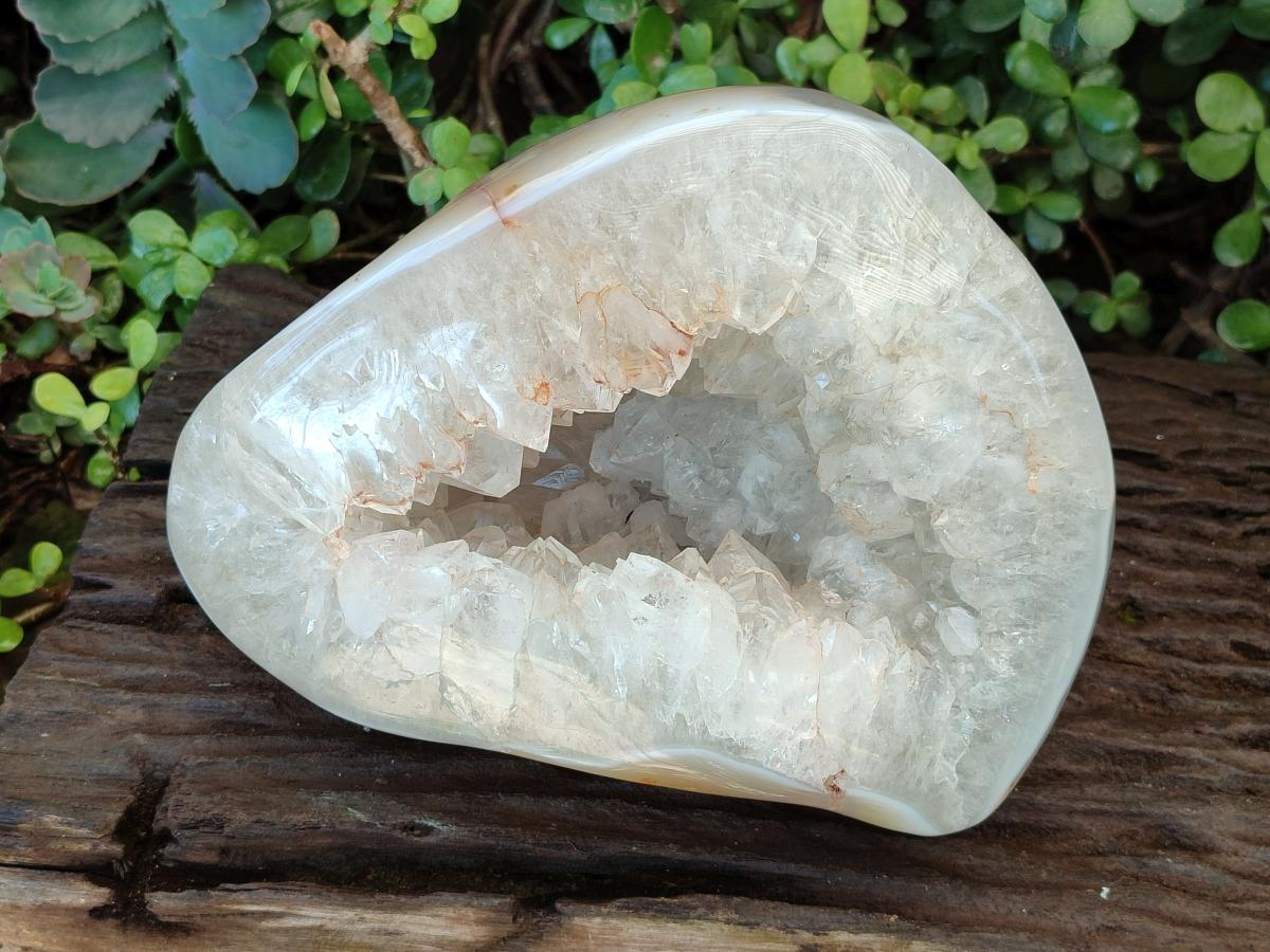 Polished and Natural Large Banded Agate Standing Display Piece x 1 From Madagascar - Toprock Gemstones and Minerals 