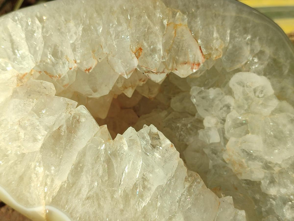 Polished and Natural Large Banded Agate Standing Display Piece x 1 From Madagascar - Toprock Gemstones and Minerals 