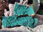 Natural Crystalline Malachite Specimens x 2 From Tenke Fungurume, Congo - Toprock Gemstones and Minerals 