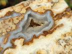 Polished One Side Blue Lace Agate with Crazy Lace Slices x 4 From Namibia - Toprock Gemstones and Minerals 