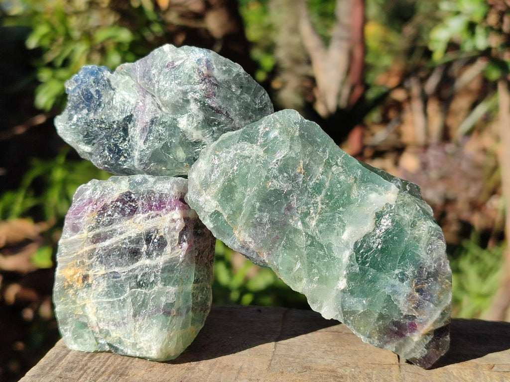 Natural Watermelon Fluorite Cobbed Specimens x 12 From Uis, Namibia - Toprock Gemstones and Minerals 