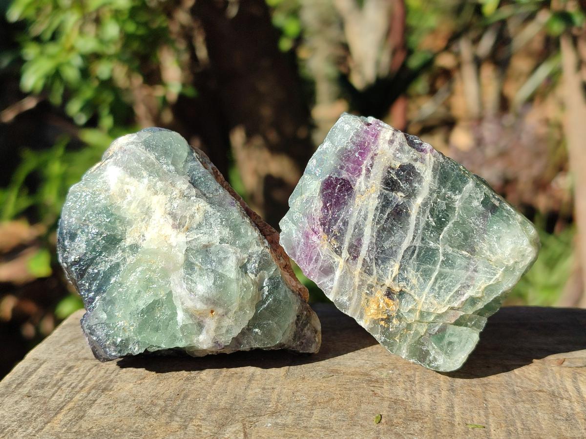 Natural Watermelon Fluorite Cobbed Specimens x 12 From Uis, Namibia - Toprock Gemstones and Minerals 