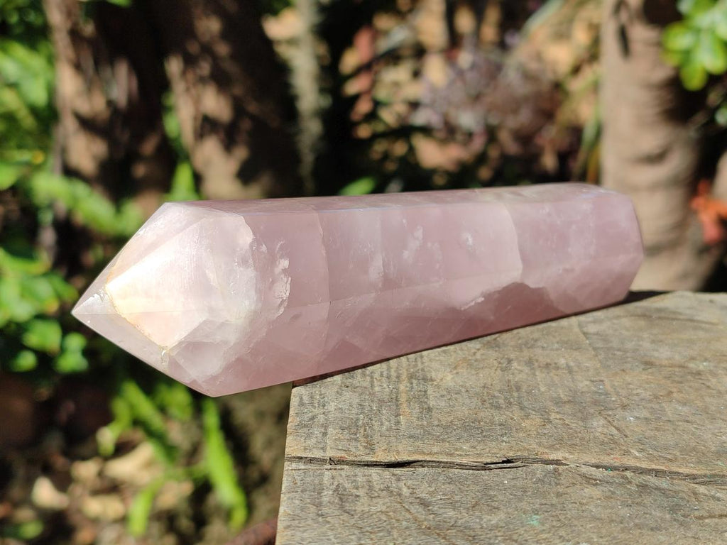Polished Double Terminated Gemmy Rose Quartz Crystals x 6 From Madagascar - Toprock Gemstones and Minerals 