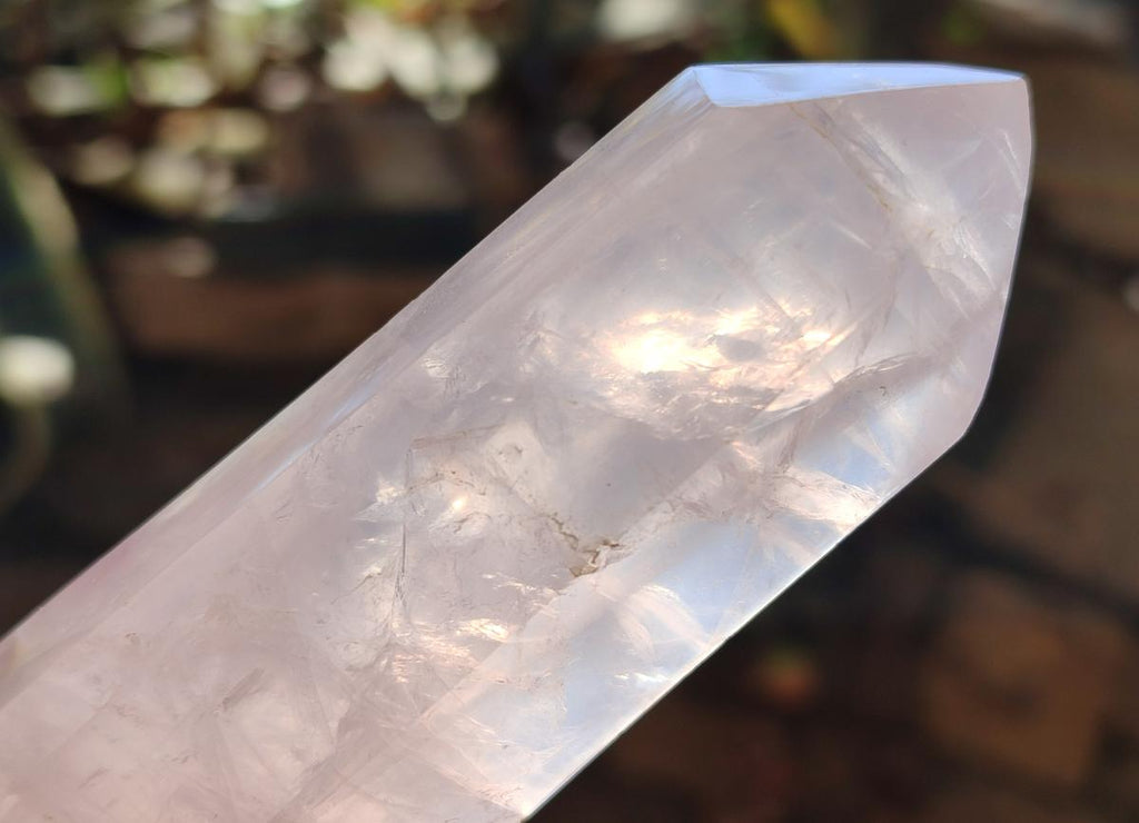 Polished Double Terminated Gemmy Rose Quartz Crystals x 6 From Madagascar - Toprock Gemstones and Minerals 