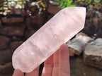 Polished Double Terminated Gemmy Rose Quartz Crystals x 6 From Madagascar - Toprock Gemstones and Minerals 