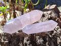 Polished Double Terminated Gemmy Rose Quartz Crystals x 6 From Madagascar - Toprock Gemstones and Minerals 