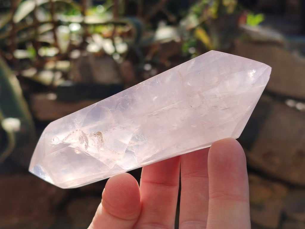 Polished Double Terminated Gemmy Rose Quartz Crystals x 6 From Madagascar - Toprock Gemstones and Minerals 