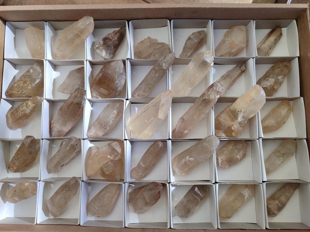 Natural Smokey Quartz Crystals x 35 From Zambia - Toprock Gemstones and Minerals 