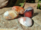 Polished Red Shashe River Agate Galets x 28 From Shashe River, Zimbabwe - Toprock Gemstones and Minerals 