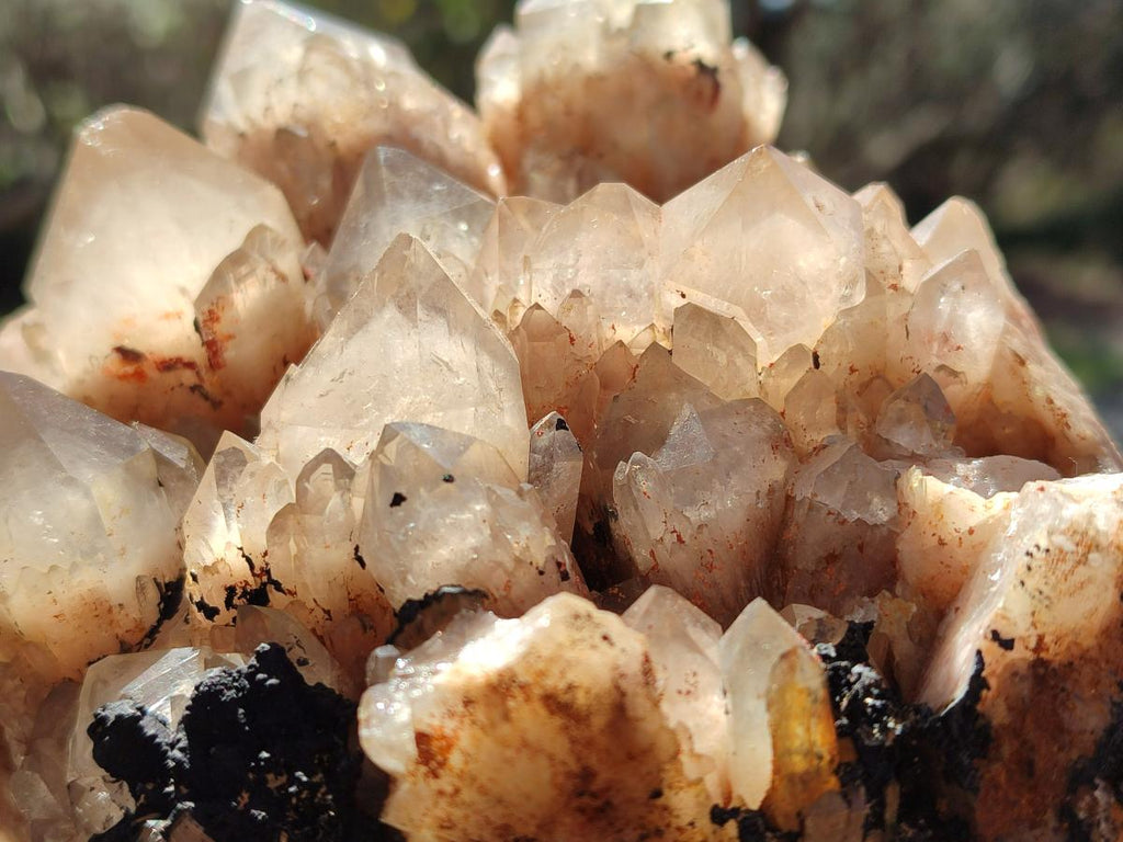 Natural Large Cascading White Phantom Smokey Luena Quartz Cluster x 1 From Luena, Congo - Toprock Gemstones and Minerals 