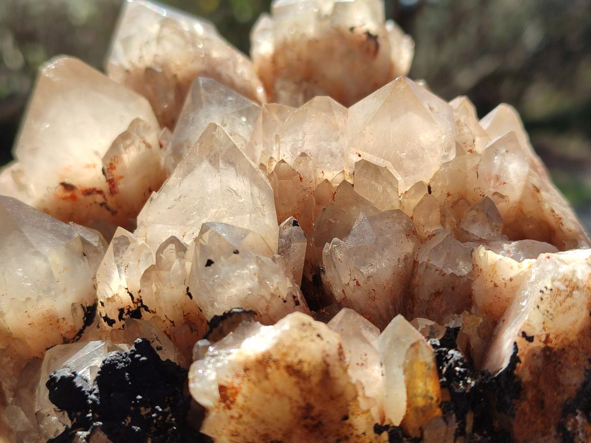 Natural Large Cascading White Phantom Smokey Luena Quartz Cluster x 1 From Luena, Congo - Toprock Gemstones and Minerals 