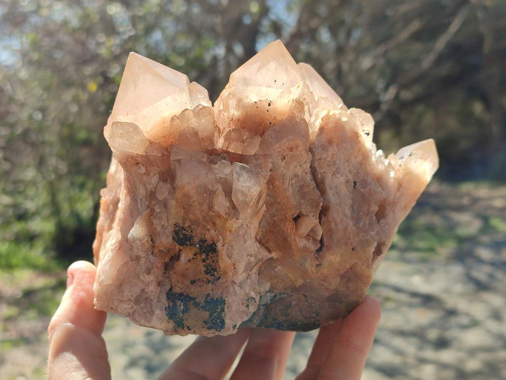 Natural Large Cascading White Phantom Smokey Luena Quartz Cluster x 1 From Luena, Congo - Toprock Gemstones and Minerals 