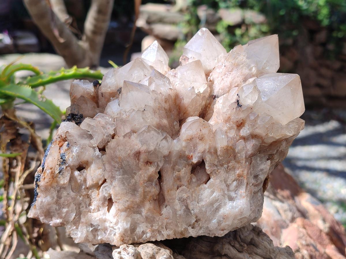 Natural Large Cascading White Phantom Smokey Luena Quartz Cluster x 1 From Luena, Congo - Toprock Gemstones and Minerals 