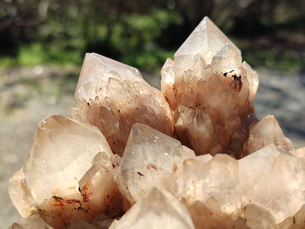 Natural Large Cascading White Phantom Smokey Luena Quartz Cluster x 1 From Luena, Congo - Toprock Gemstones and Minerals 