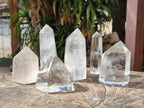 Polished Clear Quartz Crystals x 6 From Madagascar - Toprock Gemstones and Minerals 