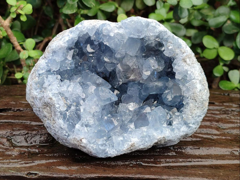 Natural Large Blue Celestite Geode Specimen x 1 From Sakoany, Madagascar - Toprock Gemstones and Minerals 