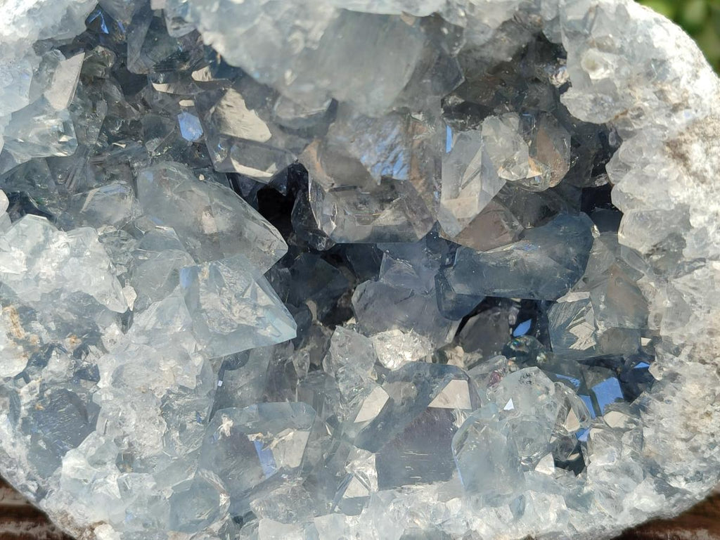 Natural Large Blue Celestite Geode Specimen x 1 From Sakoany, Madagascar - Toprock Gemstones and Minerals 