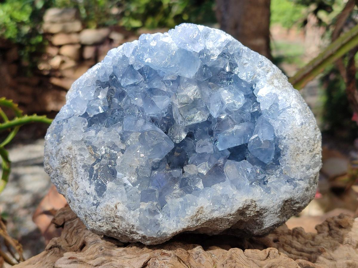 Natural Large Blue Celestite Geode Specimen x 1 From Sakoany, Madagascar - Toprock Gemstones and Minerals 