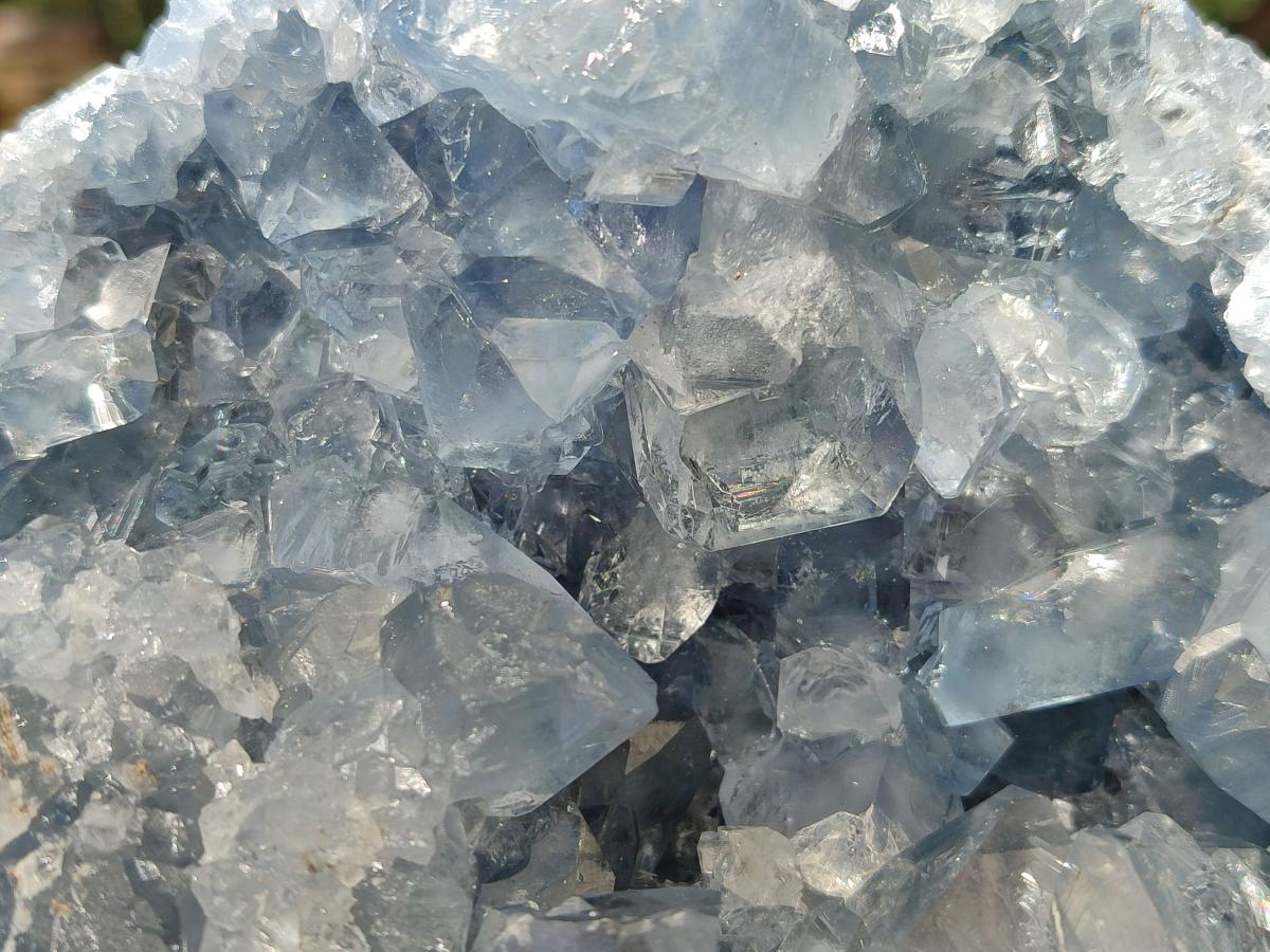 Natural Large Blue Celestite Geode Specimen x 1 From Sakoany, Madagascar - Toprock Gemstones and Minerals 