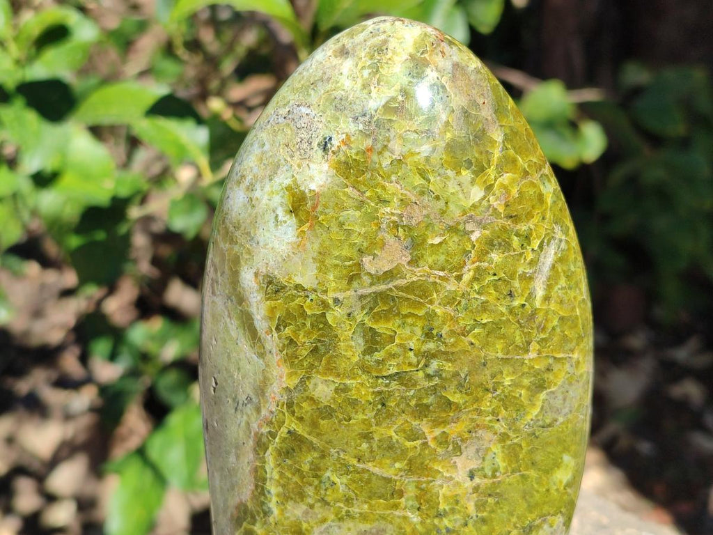 Polished Large Green Opal Standing Display Piece x 1 From Betroka, Madagascar - Toprock Gemstones and Minerals 