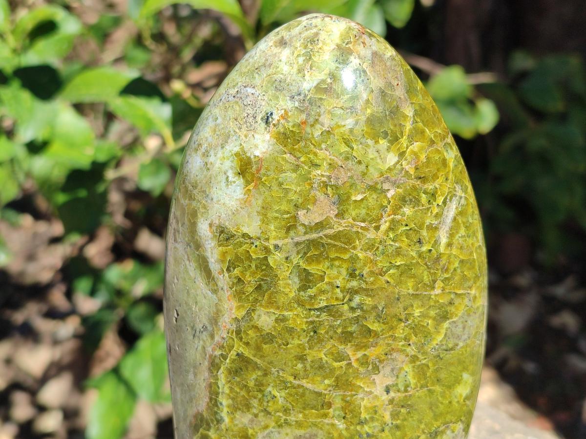 Polished Large Green Opal Standing Display Piece x 1 From Betroka, Madagascar - Toprock Gemstones and Minerals 