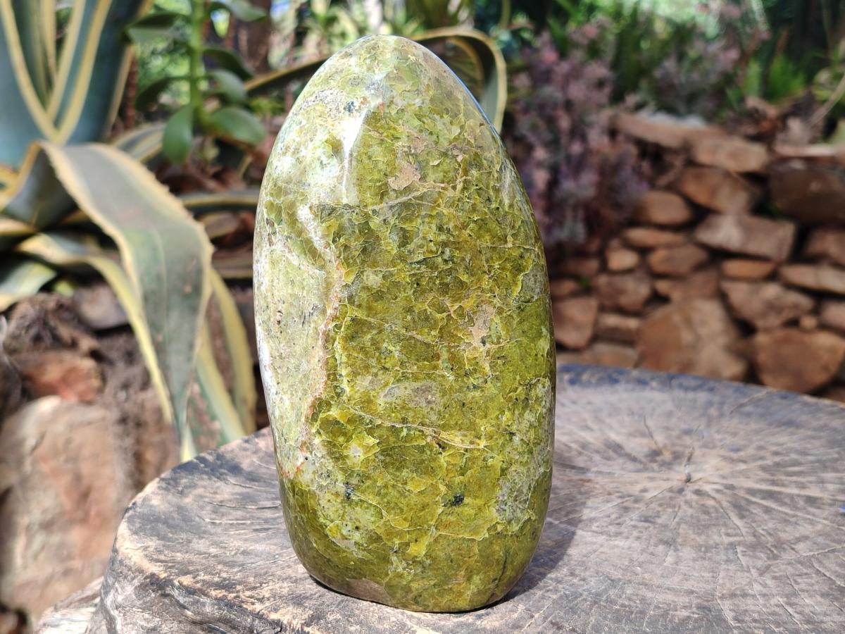 Polished Large Green Opal Standing Display Piece x 1 From Betroka, Madagascar - Toprock Gemstones and Minerals 