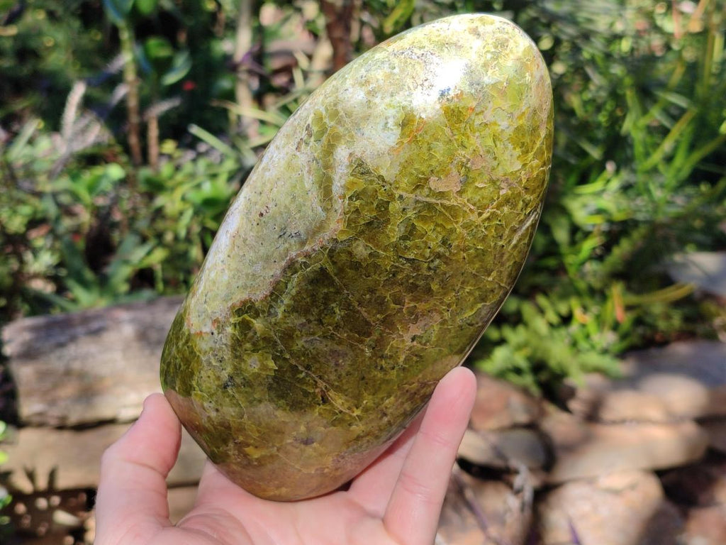 Polished Large Green Opal Standing Display Piece x 1 From Betroka, Madagascar - Toprock Gemstones and Minerals 