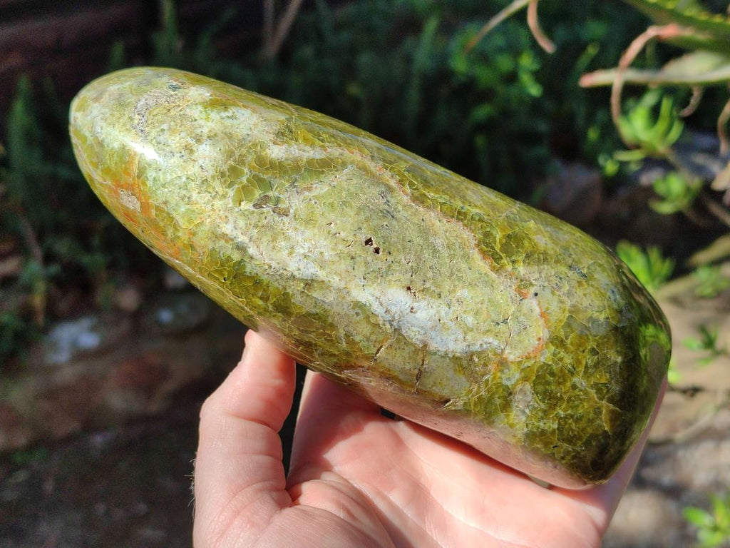 Polished Large Green Opal Standing Display Piece x 1 From Betroka, Madagascar - Toprock Gemstones and Minerals 