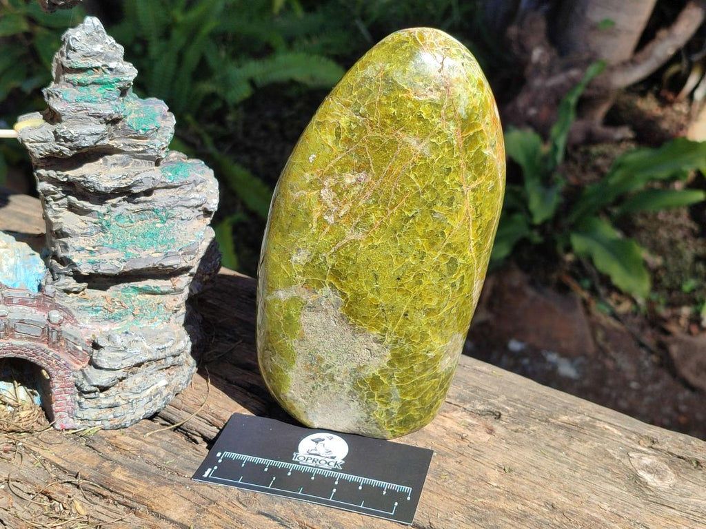 Polished Large Green Opal Standing Display Piece x 1 From Betroka, Madagascar - Toprock Gemstones and Minerals 