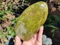 Polished Large Green Opal Standing Display Piece x 1 From Betroka, Madagascar - Toprock Gemstones and Minerals 